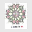 Recherche de mandala rose autocollants Floral