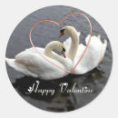 Recherche de coeur des cygnes autocollants Romance