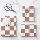 Recherche de blanc brun papier cadeau À damiers