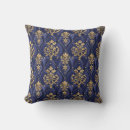 Recherche de bleu royal et or coussins Baroque