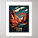Recherche de canyon de zion posters Rétro