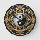 Recherche de symbole de yang de yin horloges Noir
