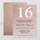 Recherche de ombre 16ans anniversaire invitations Rose
