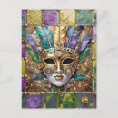 Recherche de masque mardi gras cartes postales Nola