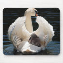 Recherche de cygnes tapis souris Blanc