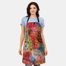 Recherche de floral coloré tabliers Rouge