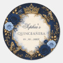 Recherche de papillon bleu autocollants Quinceanera