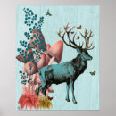 Recherche de cerf posters Turquoise