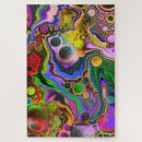 Recherche de peintures colorées puzzles Moderne