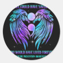 Recherche de prevention autocollants Risque de suicide