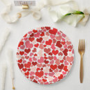 Recherche de coeurs assiettes en papier Pour elle