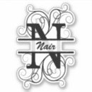 Recherche de monogramme v autocollants Lettre