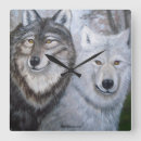 Recherche de loup gris horloges Blanc