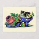 Recherche de chaton rose cartes postales Vintage