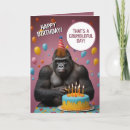 Recherche de singe gorille vœux cartes Primate