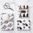 Recherche de noël papier cadeau Noir et blanc