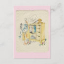 Recherche de bébé vintage cigogne cartes invitations Fille