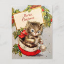 Recherche de chapeau père noël cartes postales Amoureux des chats
