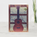 Recherche de rétro guitare vœux cartes Vintage