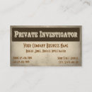 Recherche de détective privé cartes visite police
