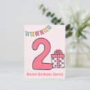 Recherche de 2ème anniversaire cartes postales Jeune fille