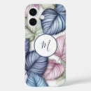 Recherche de feuille tropical iphone coques Bleu