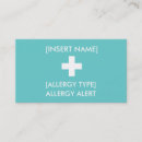 Recherche de sans allergie cartes visite Alerte d'allergie