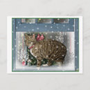 Recherche de chat neige cartes postales Hiver