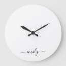 Recherche de noire moderne horloges Monogramme