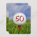 Recherche de golf 50th anniversaire invitations Parti