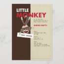 Recherche de singe de chaussette invitations Bébé