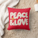 Recherche de peace coussins Paix et amour