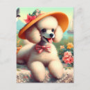 Recherche de peinture de caniche cartes postales Chiot
