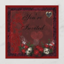 Recherche de coeur gothique invitations Crânes