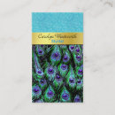 Recherche de paon élégant cartes visite Plumes de paon