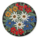 Recherche de fleur rouge boutons et poignées de porte Blanc