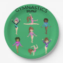 Recherche de gymnastique assiettes en papier Jeune fille