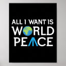 Recherche de paix monde posters Bleu