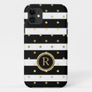 Recherche de géométrique noir et blanc iphone coques Monogramme