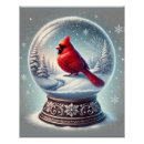 Recherche de cardinal rouge posters Flocons de neige