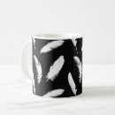 Recherche de plumes blanches tasses Noir