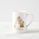 Recherche de fille de baby shower tasses Monogramme