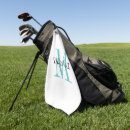Recherche de turquoise golf serviettes Monogramme