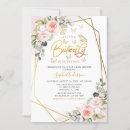 Recherche de papillon bleu invitations Fleurs d'aquarelle rose