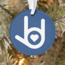 Recherche de langue des signes ornements Main