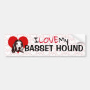Recherche de chien basset voiture autocollants Amour