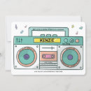 Recherche de boombox invitations Rétro