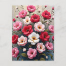 Recherche de fleur stylisée cartes postales Abstrait