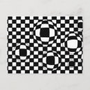 Recherche de damier noir et blanc cartes postales Géométrique