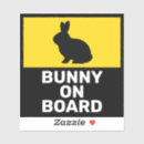 Recherche de lapin drôle voiture autocollants Humour